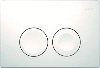 Bedieningsplaat 2-toets Delta25 ROUND Alpien wit Geberit